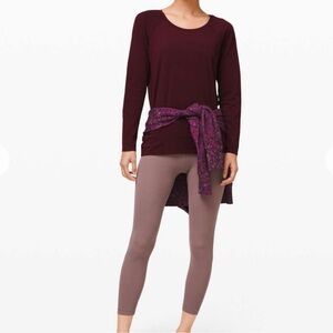 Lululemon Athletica Emerald Long Sleeve - Garnet size 10